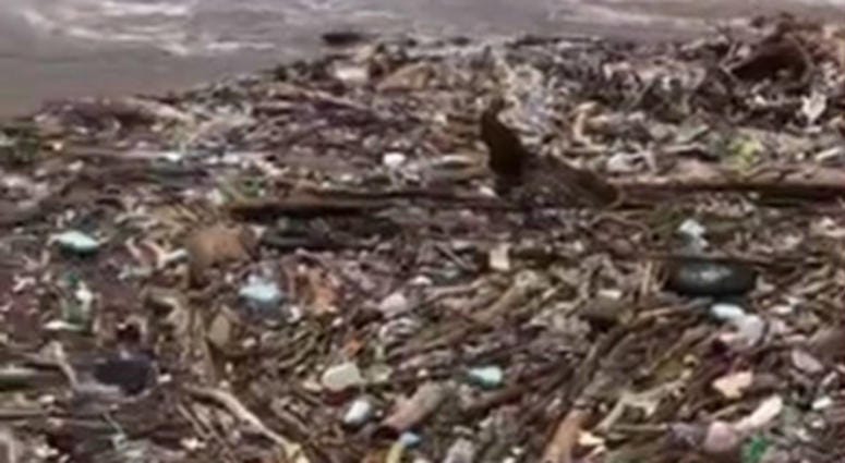 Trash floats down the Schuylkill River after recent heavy rains in the Philadelphia area. Trash floats down the Schuylkill River after recent heavy rains in the Philadelphia area.