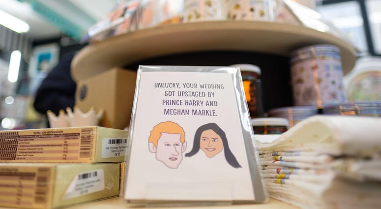 Alternative royal wedding souvenirs on sale in We Built This City, on Carnaby Street in London. Alternative royal wedding souvenirs on sale in We Built This City, on Carnaby Street in London.