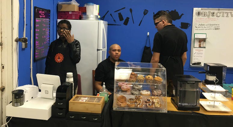 At Woodrow Wilson High School in Camden, a classroom in the basement has been converted into the Tiger Café. At Woodrow Wilson High School in Camden, a classroom in the basement has been converted into the Tiger Café.