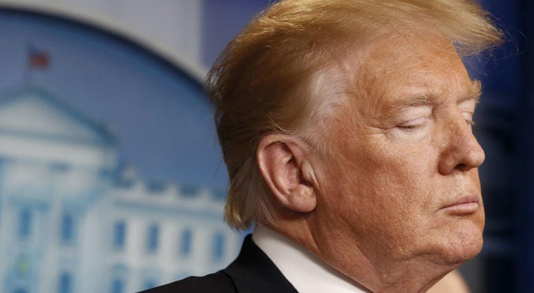 President Donald Trump pauses while speaking about border security, Thursday Jan. 3, 2019, in a surprise appearance in the briefing room of the White House in Washington. President Donald Trump pauses while speaking about border security, Thursday Jan. 3, 2019, in a surprise appearance in the briefing room of the White House in Washington.