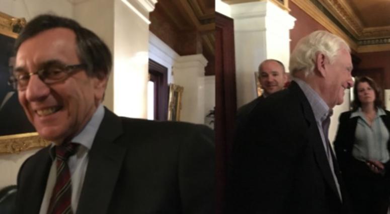Left: City attorney Mark Aronchick. Right: Harold Honickman, one of the city's largest private bottlers. Left: City attorney Mark Aronchick. Right: Harold Honickman, one of the city's largest private bottlers.