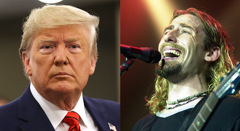 President Donald Trump (left) and Chad Kroeger of Nickelback President Donald Trump and Chad Kroeger of Nickelback