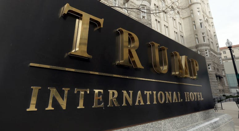 In this Dec. 21, 2016, file photo, The Trump International Hotel at 1100 Pennsylvania Avenue NW, is photographed in Washington. In this Dec. 21, 2016, file photo, The Trump International Hotel at 1100 Pennsylvania Avenue NW, is photographed in Washington.