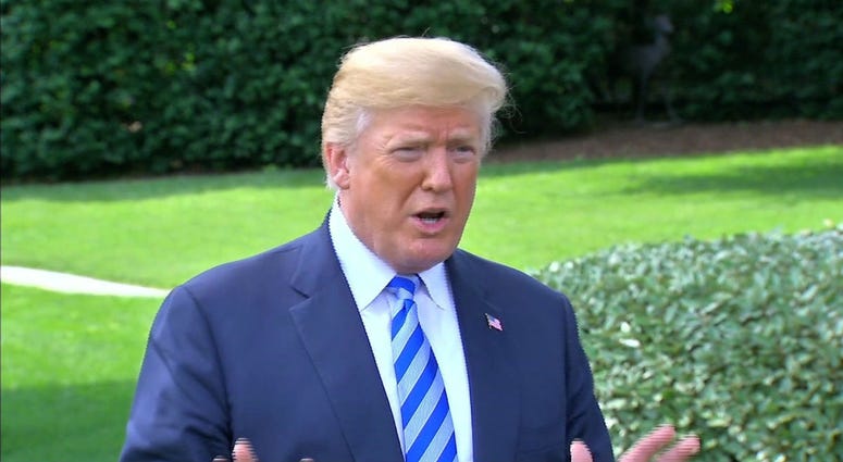 President Trump speaks at the White House on June 1, 2018. President Trump