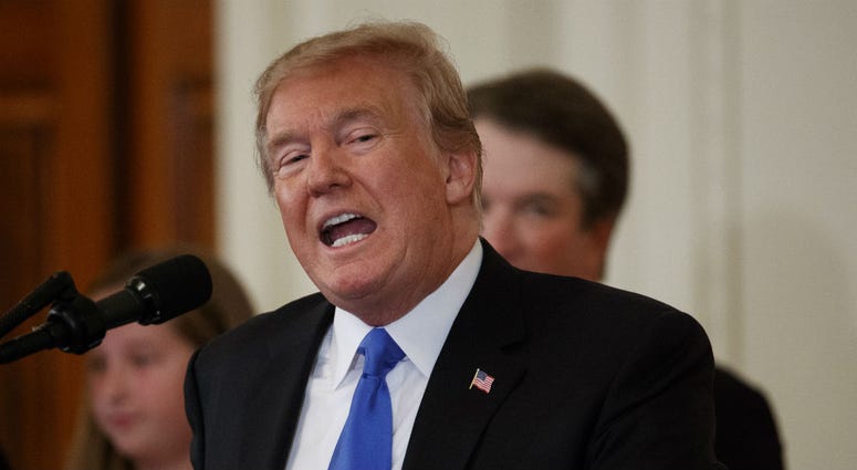 President Donald Trump announces Brett Kavanaugh as his Supreme Court nominee, in the East Room of the White House, Monday, July 9, 2018, in Washington. President Donald Trump announces Brett Kavanaugh as his Supreme Court nominee, in the East Room of the White House, Monday, July 9, 2018, in Washington.
