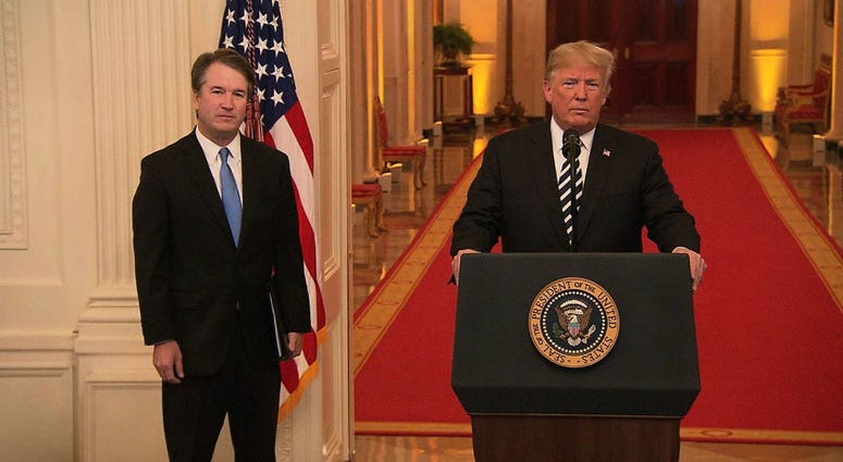 US President Donald Trump hosts ceremonial swearing-in for Supreme Court Justice Brett Kavanaugh. Ceremonial swearing-in for Brett Kavanaugh