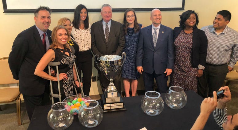 Mayor Jim Kenney drew teams for the third season of the Philadelphia Unity Cup Mayor Jim Kenney drew teams for the third season of the Philadelphia Unity Cup