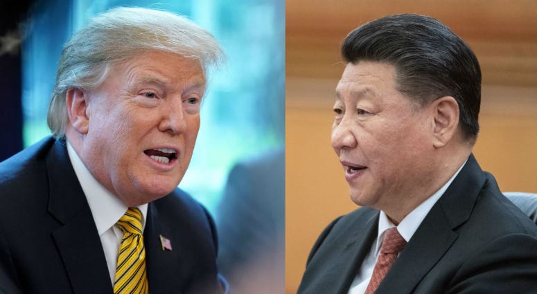 U.S. President Donald Trump (left) and Chinese President Xi Jinping. Donald Trump and Xi Jinping