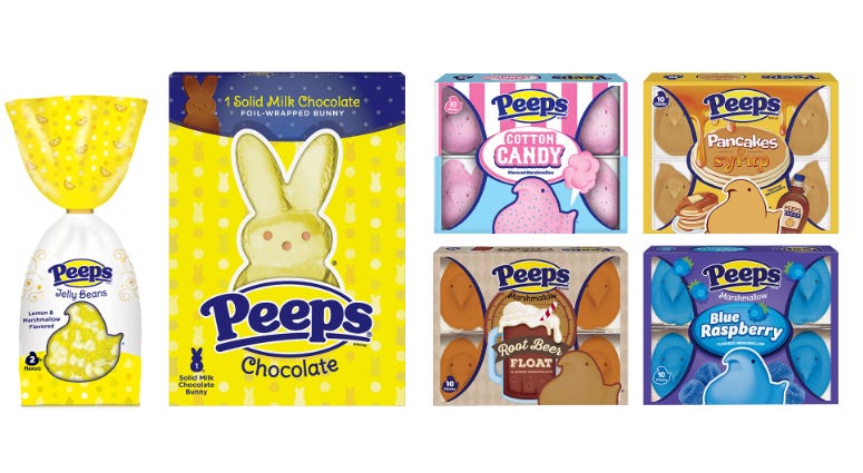 Peeps released its 2019 Easter collection, debuting new flavors of its signature bunnies and chicks, plus other sweets. Peeps released its 2019 Easter collection, debuting new flavors of its signature bunnies and chicks, plus other sweets.