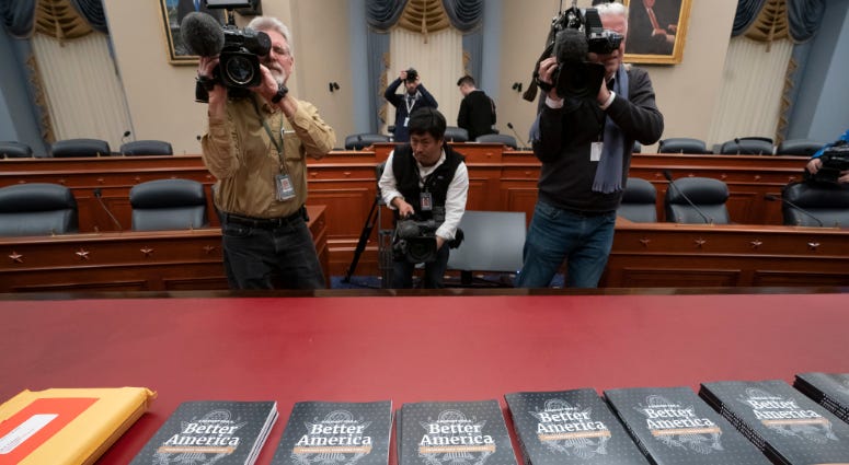 President Donald Trump's 2020 budget outline arrives on Capitol Hill at the House Budget Committee, in Washington, Monday morning March 11, 2019. President Donald Trump's 2020 budget outline arrives on Capitol Hill at the House Budget Committee, in Washington, Monday morning March 11, 2019.