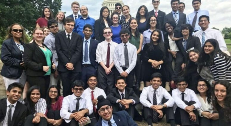 Hightstown High School students are shown in Washington, D.C., where they lobbied for passage of the Civil Rights Cold Case Record Collection Act. Hightstown High School students are shown in Washington, D.C., where they lobbied for passage of the Civil Rights Cold Case Record Collection Act.