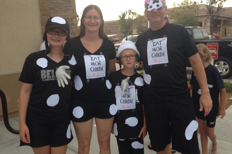 Cow Day at Chick Fil A Chick Fil A Dress Like a Cow for Free Food