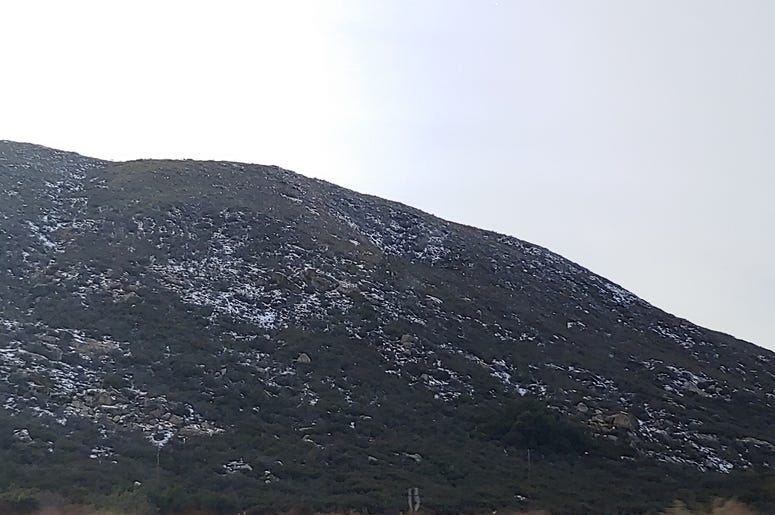 Snow in the San Diego Hills! Snow in the San Diego Hills!