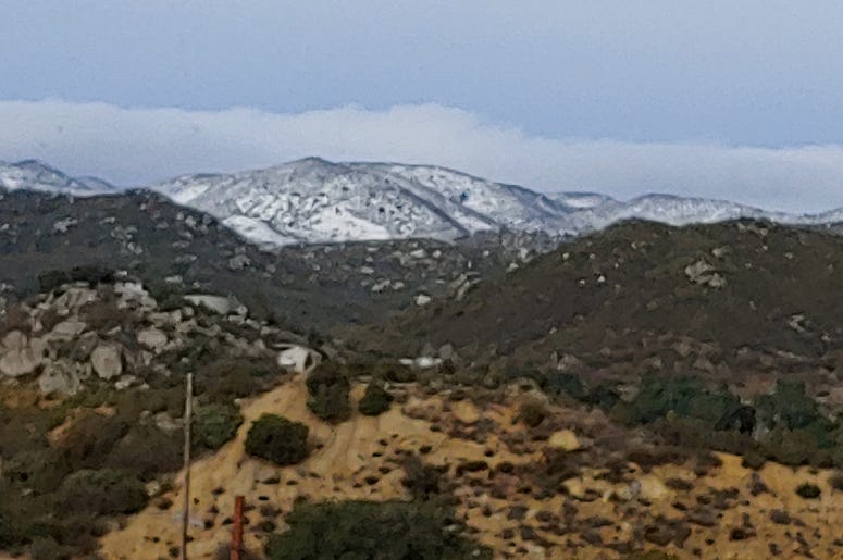 Snow in the San Diego Hills! Snow in the San Diego Hills!