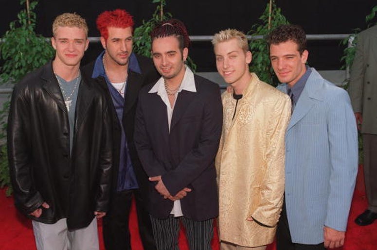 5/25/99. Los Angeles, CA. Boy Band ''N-Sync'' arrive at the 5th Annual Blockbuster Awards held at the Shrine Auditorium, Los Angeles. Picture by DAN CALLISTER Online USA INc.