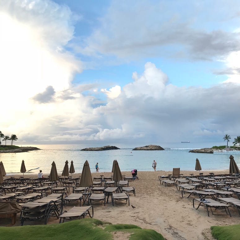 Early morning on one of the lagoons before our live broadcast.