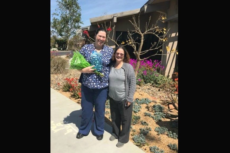 April's CARE Award winner is Maire Orlando from Scripps. She is photographed with Rosemary Adams..jpg.jpg