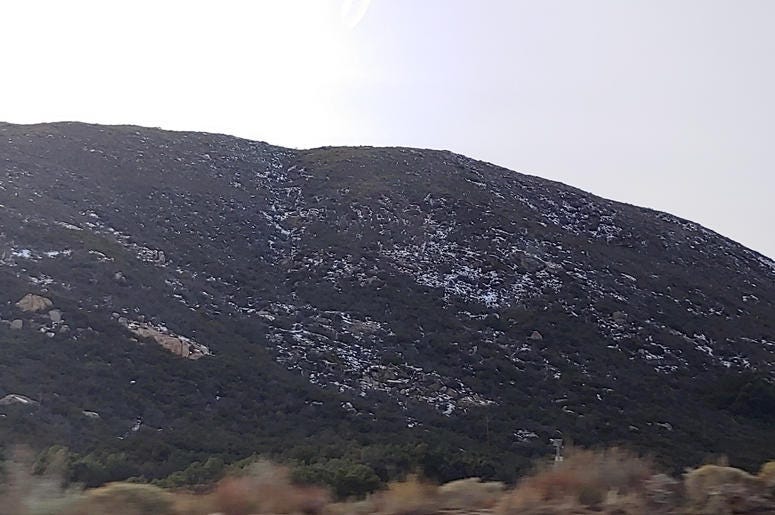 Snow in the San Diego Hills! Snow in the San Diego Hills!