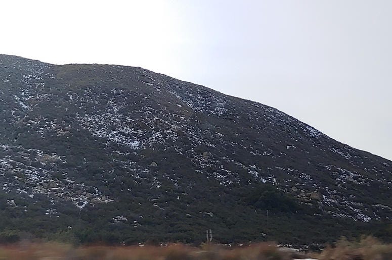 Snow in the San Diego Hills! Snow in the San Diego Hills!