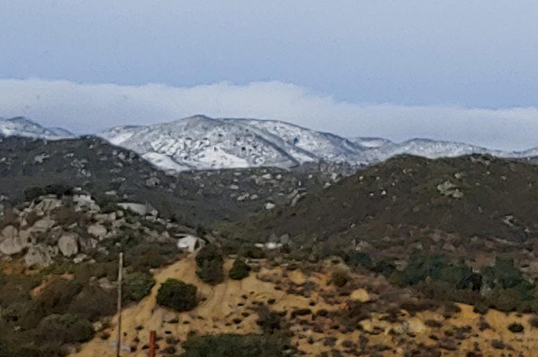 Snow in the San Diego Hills! Snow in the San Diego Hills!