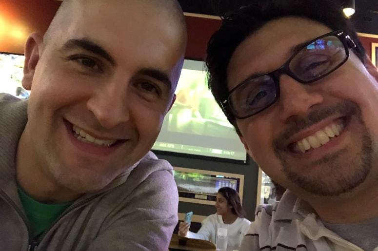 Saw my friend Adam. We taught radio classes together back in the day. Now he's a big wig at a school with his PhD and I'm still trying to figure out how anyone would allow me to teach people about radio. Saw my friend Adam. We taught radio classes together back in the day. Now he's a big wig at a school with his PhD and I'm still trying to figure out how anyone would allow me to teach people about radio.