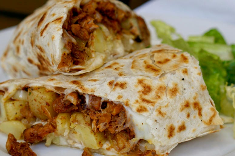 pineapple in a burrito
