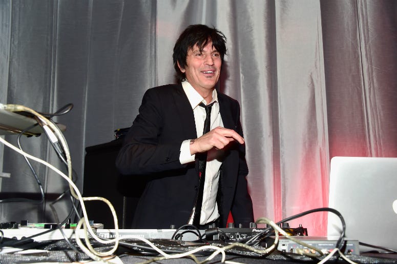 Drummer/DJ Tommy Lee performs onstage during Glazer Palooza and Suits and Sneakers on February 3, 2016 Drummer/DJ Tommy Lee performs onstage during Glazer Palooza and Suits and Sneakers on February 3, 2016