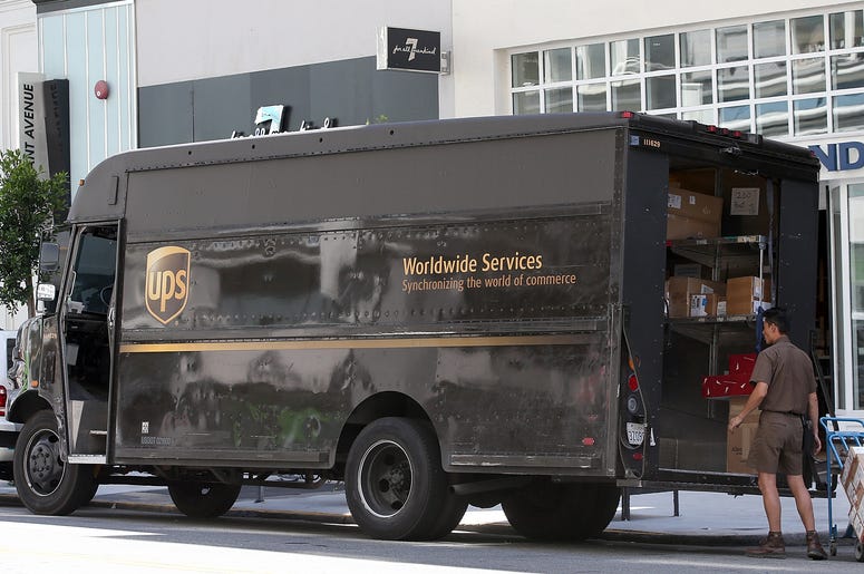 UPS Driver Truck