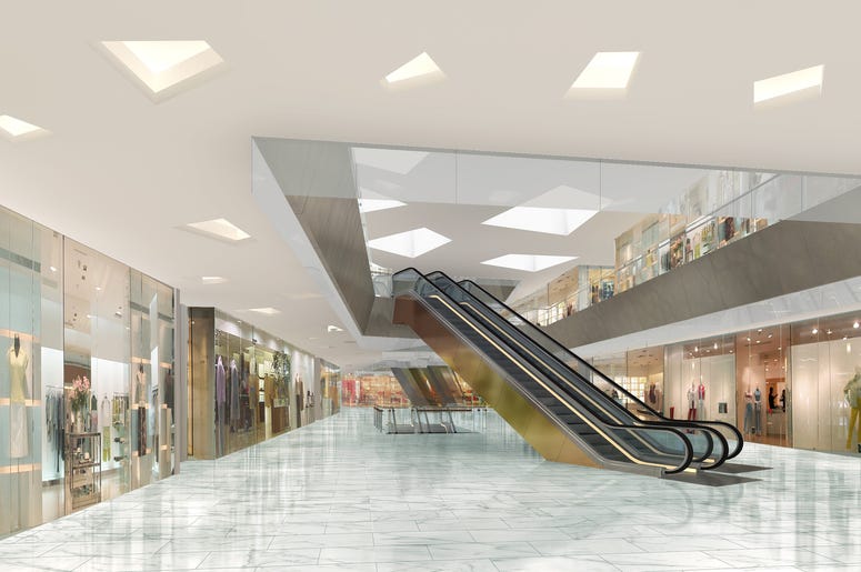an empty shopping mall