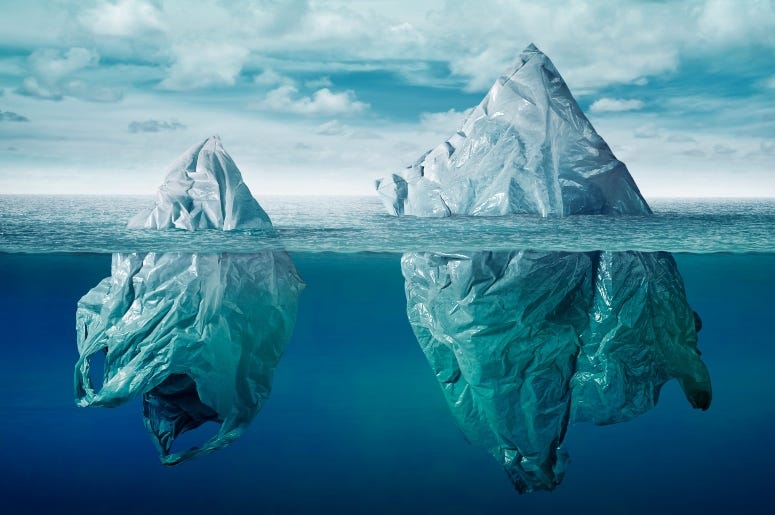 Ocean Iceburg Plastics