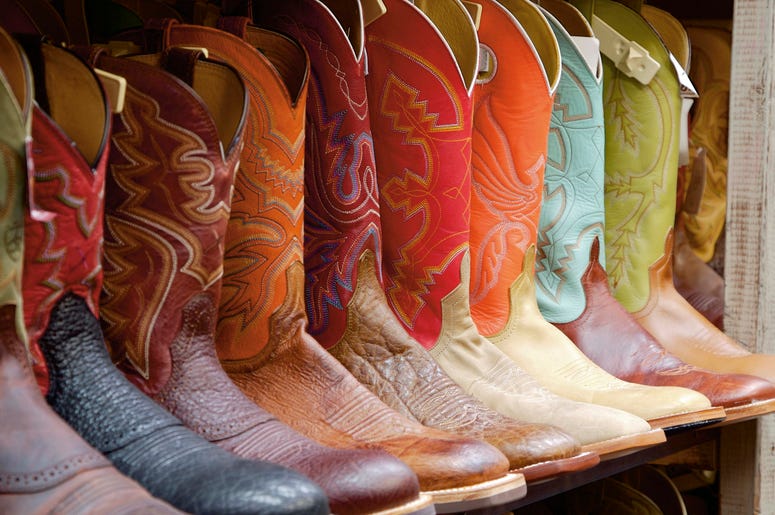COWBOY BOOTS ON A SHELF