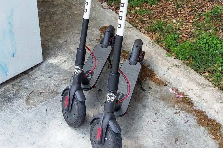 Bird Scooters Austin Bird Scooter Responsibly Parked in Ausitn