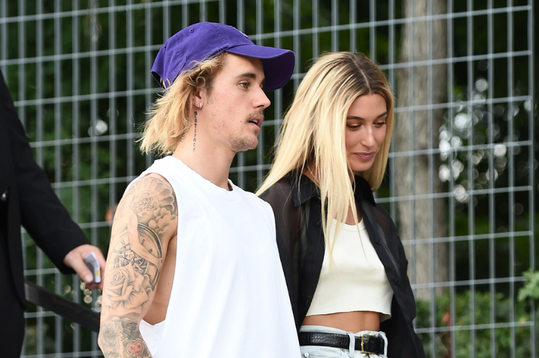 Justin Bieber and Hailey Baldwin attend the John Elliott front row during New York Fashion Week: The Shows on September 6, 2018 in New York City Justin Bieber and Hailey Baldwin attend the John Elliott front row during New York Fashion Week: The Shows on September 6, 2018 in New York City