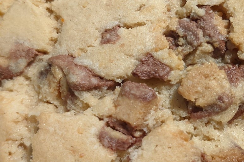 Big ole Reeses Pumpkin Cookie