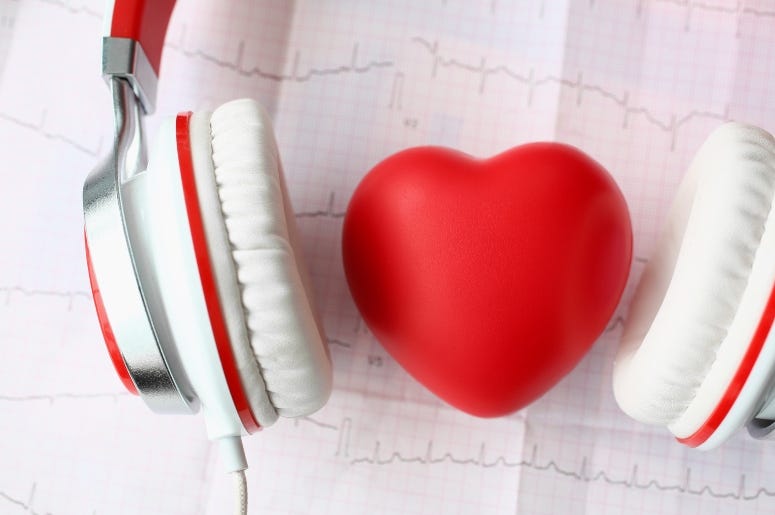 Headphones heart