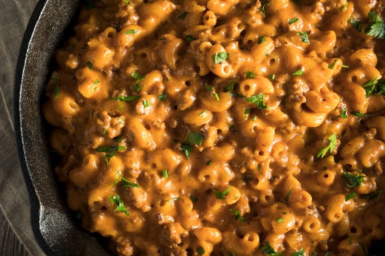bhofack2 / getty images homemade hamburger mac 'n cheese