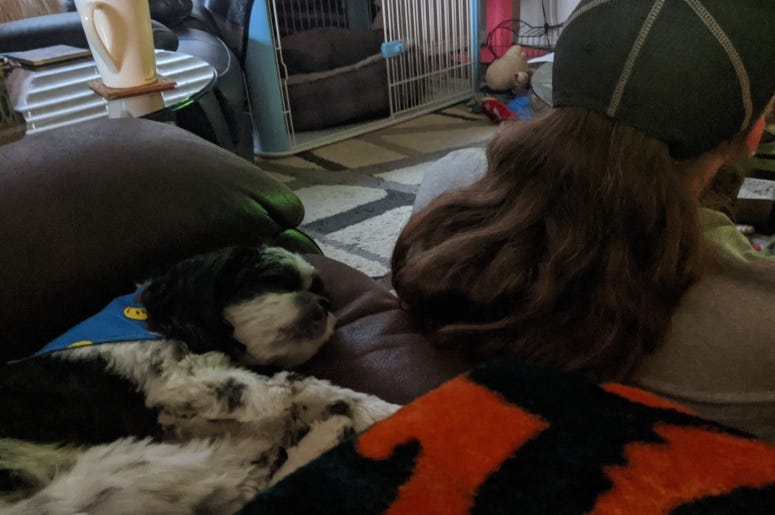 Heather 2020 Oscar Watching w/ her Guys Rudy, honey Ted & Heather Oscar Watching