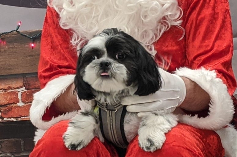 Rudy's 1st photo with Santa