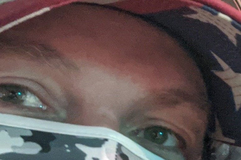 honey Ted mask close up