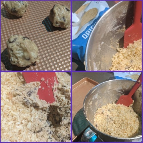 Chocolate Chip & Potato Chip Cookie making