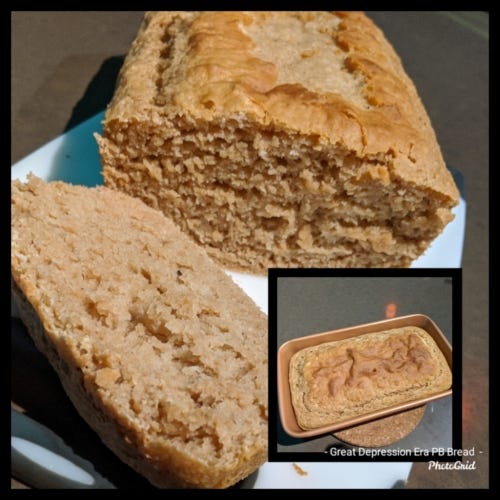 Great Depression -Era Peanut Butter Bread