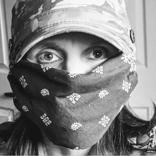 Heather' s face covering