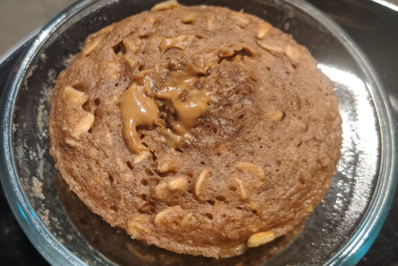 OatCake in a mug out of the mug