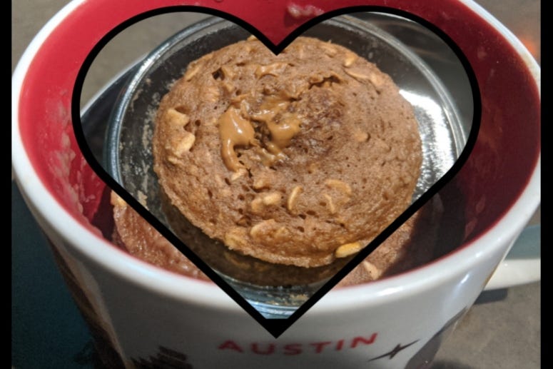 Oatcake in a Mug double shot