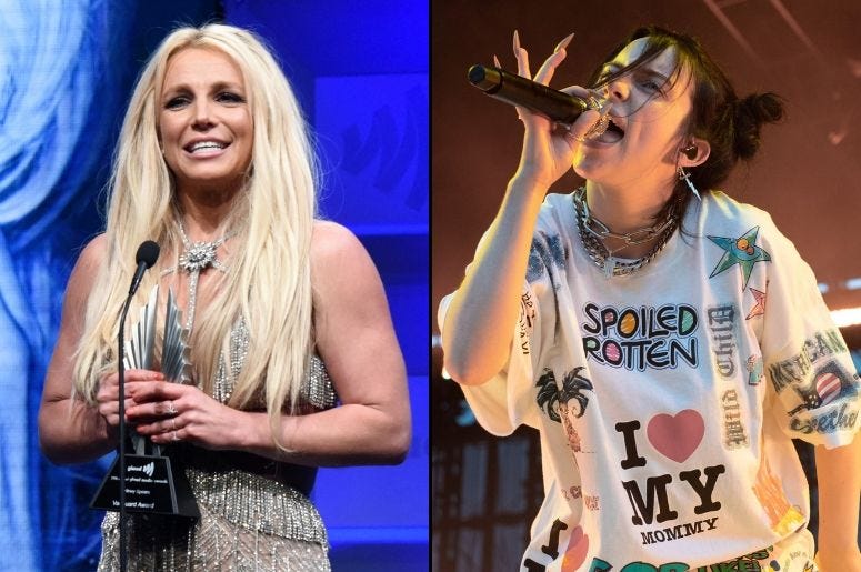 Britney Spears and Billie Eilish Britney Spears and Billie Eilish