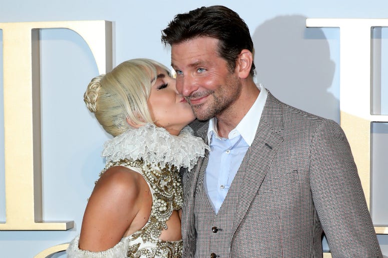 Lady Gaga & Bradley Cooper Lady Gaga and Bradley Cooper attend the UK premiere of 'A Star Is Born' held at Vue West End on September 27, 2018 in London, England.