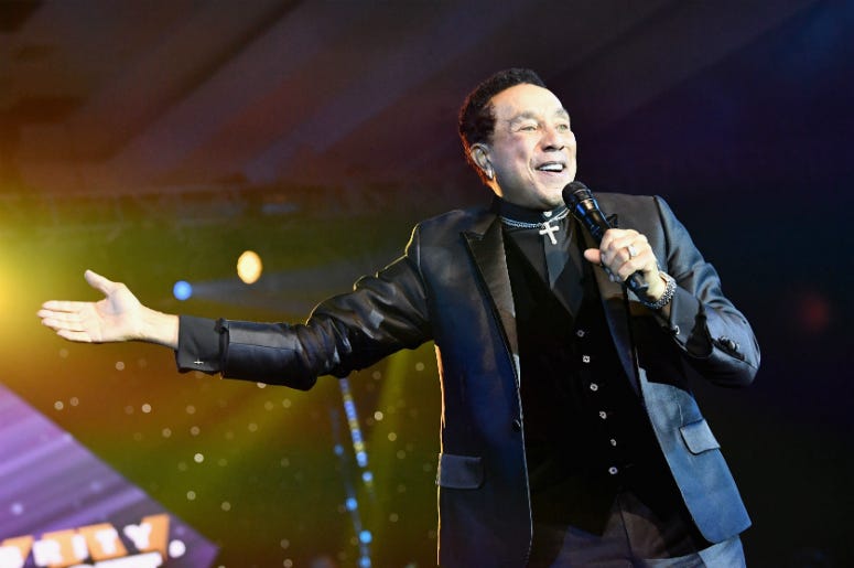 Smokey Robinson performs onstage at Celebrity Fight Night XXIV on March 10, 2018 Smokey Robinson performs onstage at Celebrity Fight Night XXIV on March 10, 2018