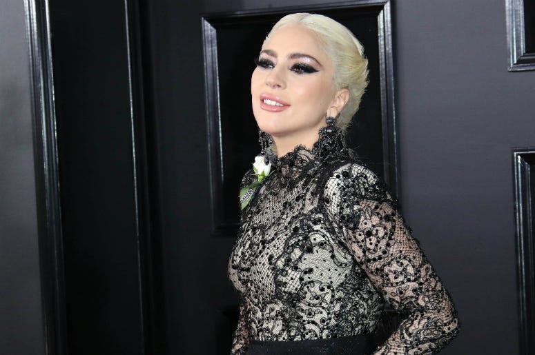 Lady Gaga Lady Gaga arrives at the 60th Annual Grammy Awards at Madison Square Garden.