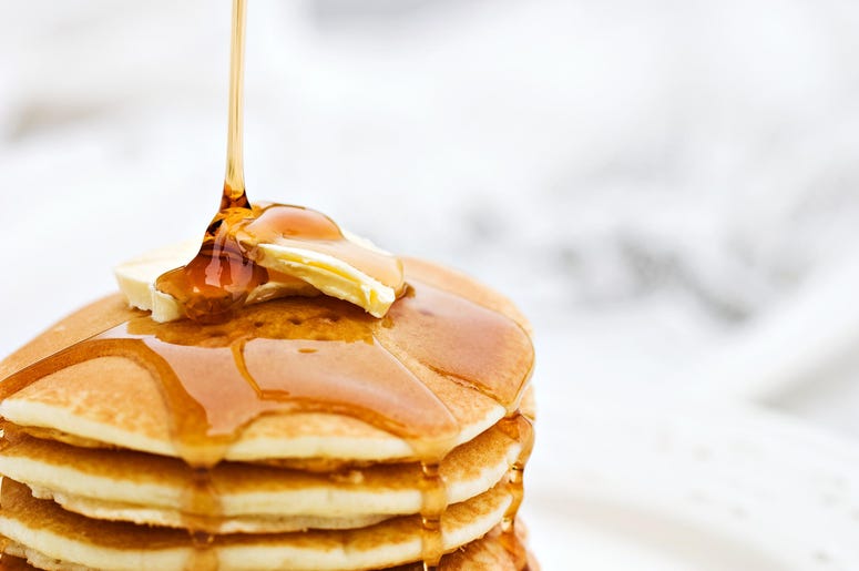Syrup on stack of pancakes Syrup on stack of pancakes