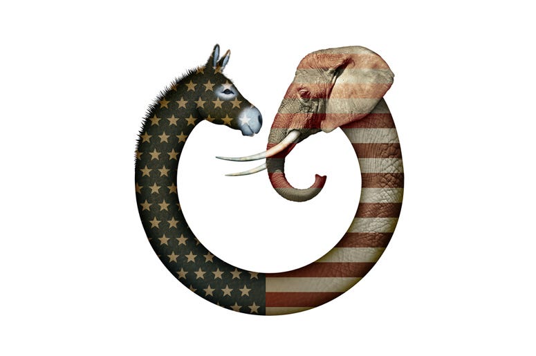 donkey elephant